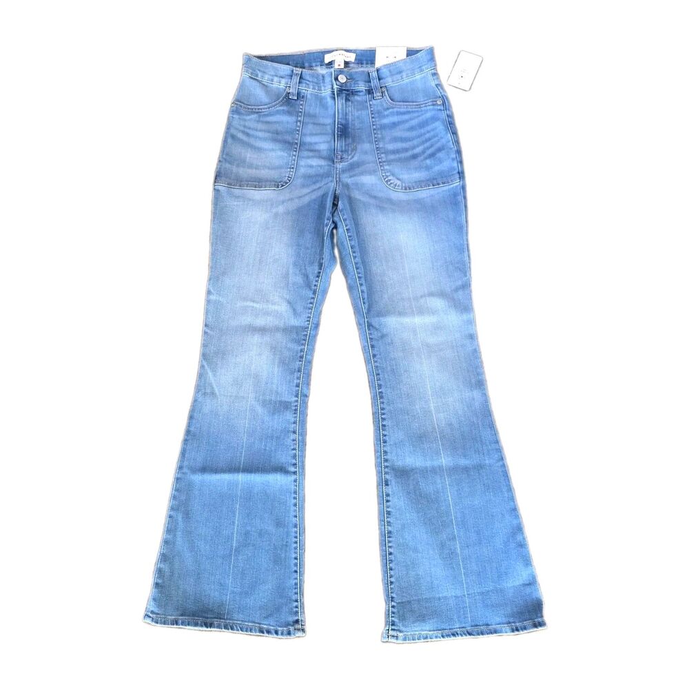 NWT Lucky Brand High Rise Stevie Flare Jeans Womens 6/28A Med Wash Denim 28x30